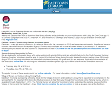 Tablet Screenshot of easttownlibrary.org